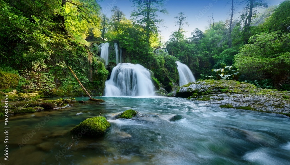 Fototapeta premium fresh waterfall scenery