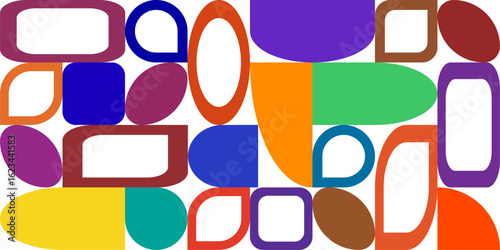 Geometric pattern of full and empty squares.