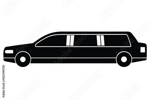 limousine vector icon silhouette illustrations