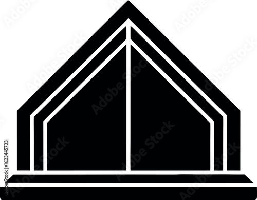 Decorative ventilation panel shown in bold clean silhouette composition