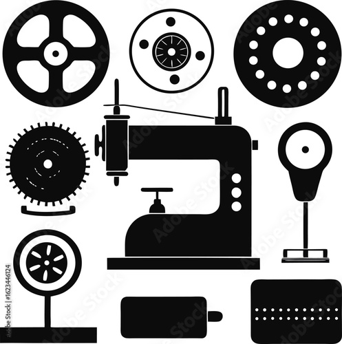 sewing machine vector illustration