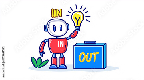 Robot with Idea In and Out Concept for AI Automation and Innovation