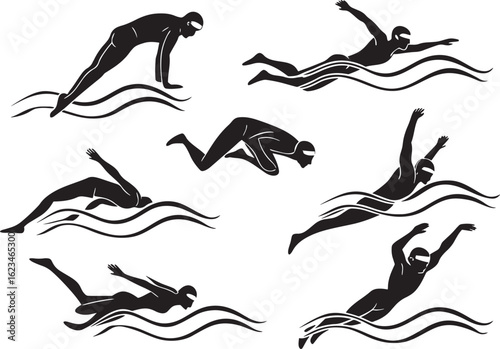 Wallpaper Mural Swimming Silhouette Vector | Black Swim Icon | Minimalist Sports Graphics

 Torontodigital.ca