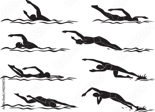 Wallpaper Mural Swimming Silhouette Vector | Black Swim Icon | Minimalist Sports Graphics

 Torontodigital.ca