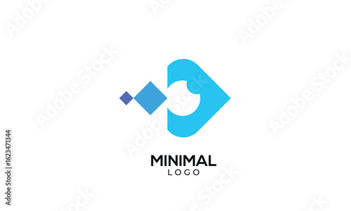 Minimal digital technology eye logo , vision logo 