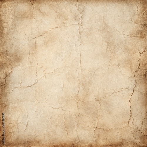 Aged parchment paper texture with cracks