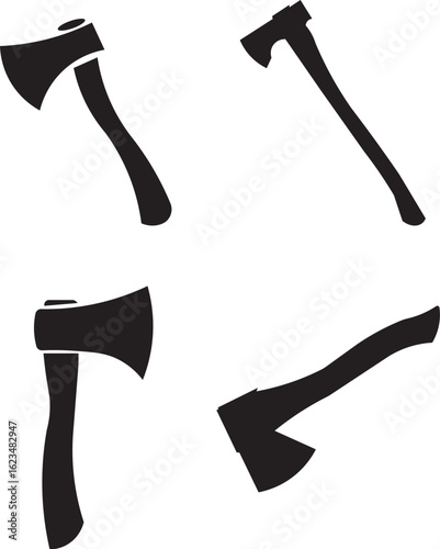 Lumberjack Axe Silhouette Set – Vector Tool Graphic Pac