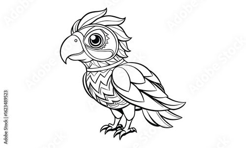 Parrot t shirt design silhouette and vector line art Exotic Parrot Graphic for Eco-Friendly and Casual Wear