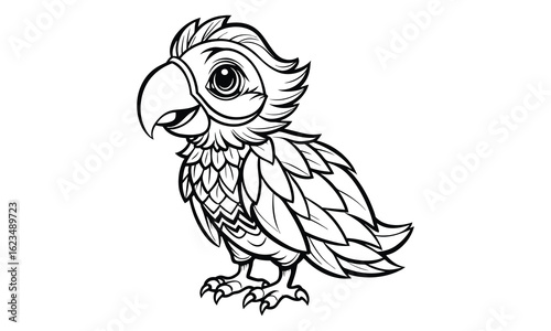 Parrot t shirt design silhouette and vector line art Exotic Parrot Graphic for Eco-Friendly and Casual Wear