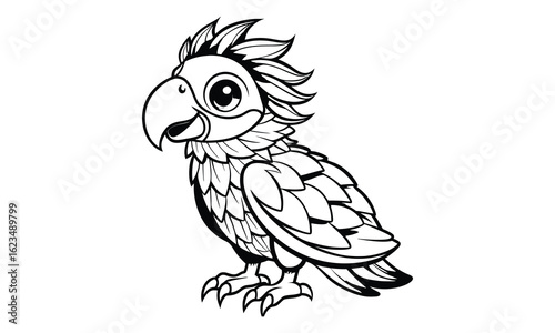 Parrot t shirt design silhouette and vector line art Exotic Parrot Graphic for Eco-Friendly and Casual Wear