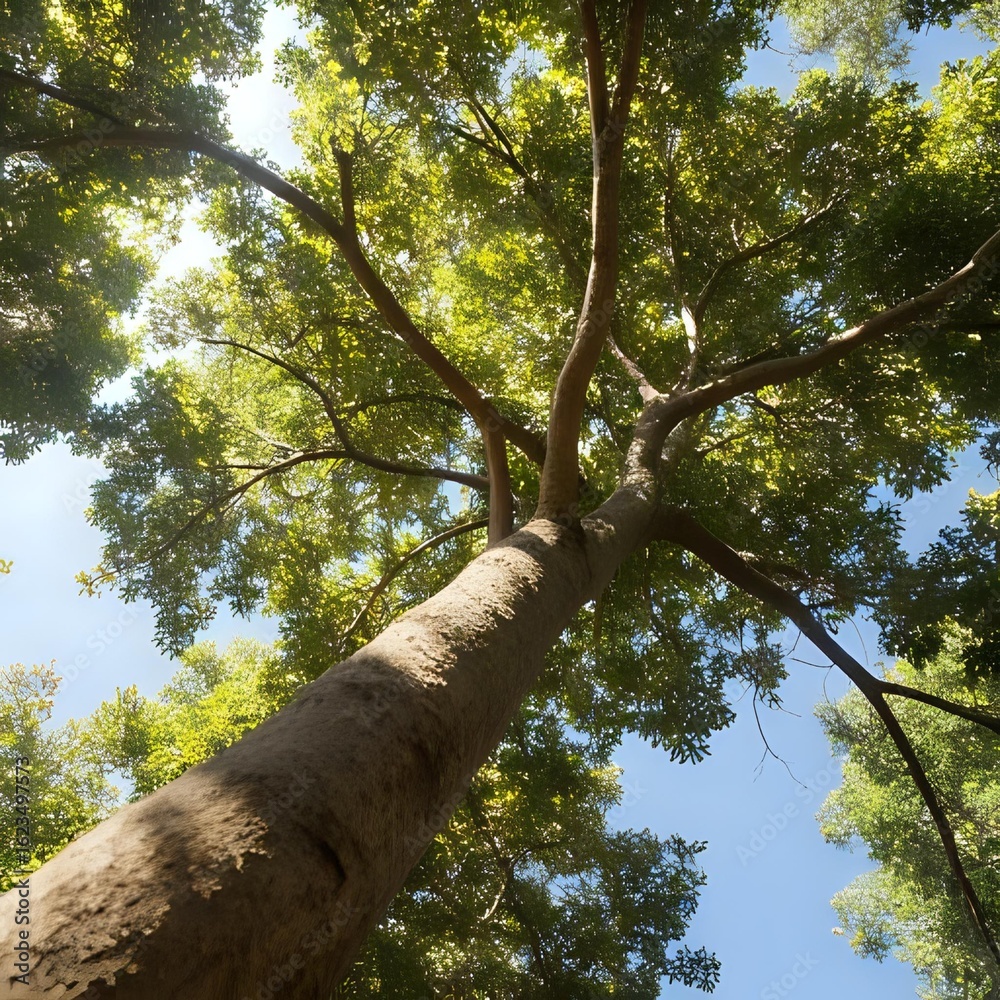 Fototapeta premium Low angle view from directly underneath the Tree of Life