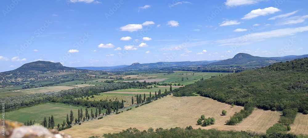 Naklejka premium Panoramic view from castle of Szigliget