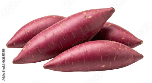 Cuadro en lienzo Isolated Pile of Purple Sweet Potatoes