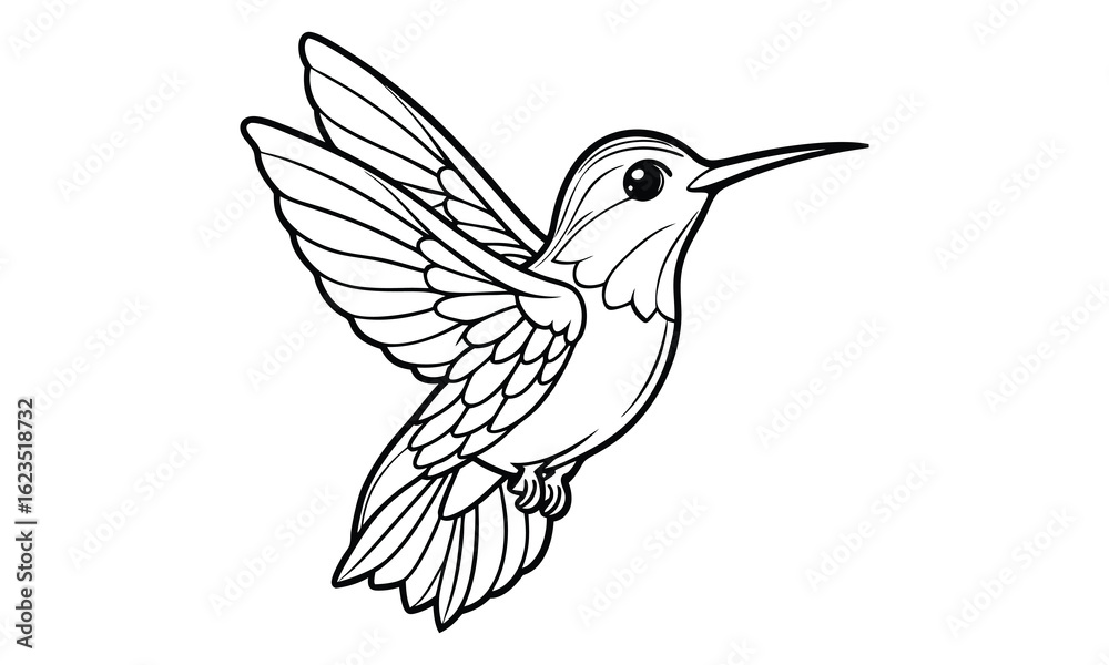 Obraz premium Hummingbird t shirt design silhouette and vector line art Vibrant Hummingbird Graphic for Casual and Eco-Friendly Wear