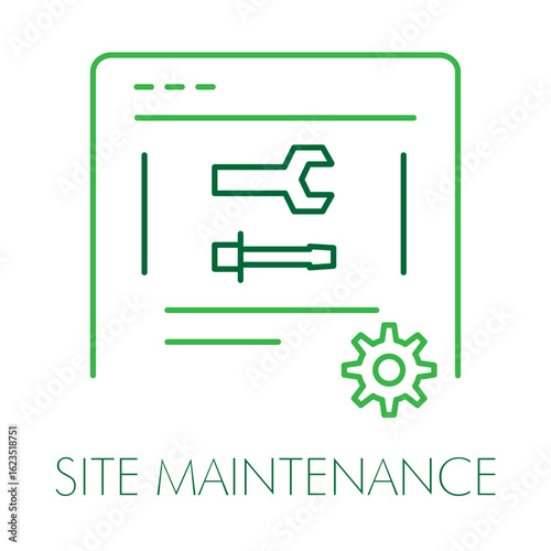 Website Maintenance and Backend Update Vector