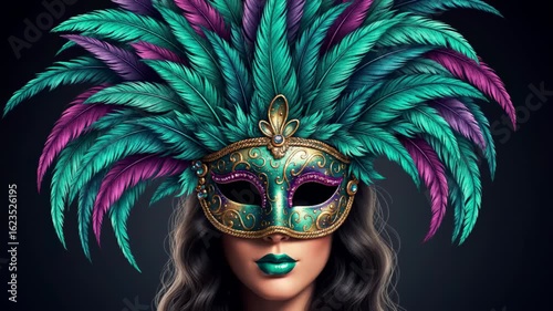 Woman in Carnival Mask