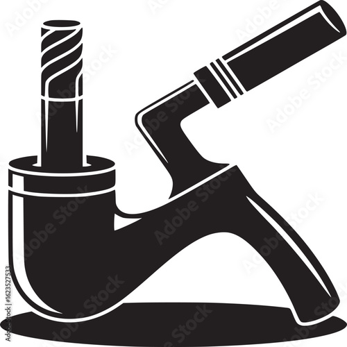 Smoking Pipe with Drill Bit Icon