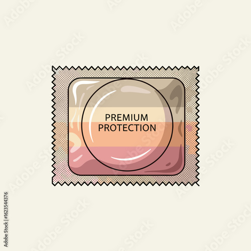 Condom package labeled "Premium Protection" reflecting World Contraception Day  