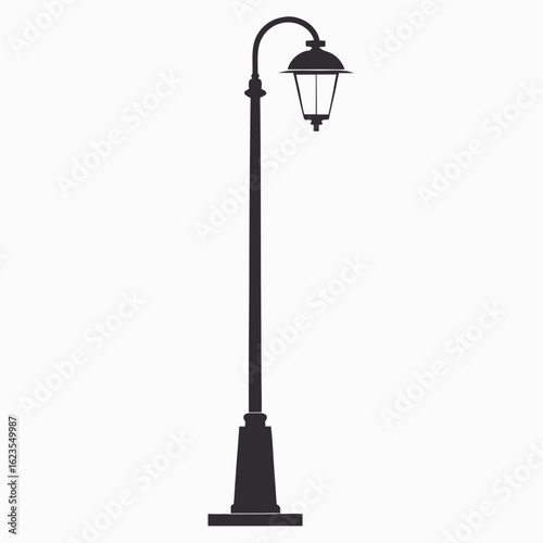 street lamp isolated on white