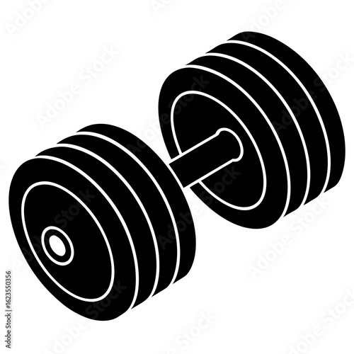 dumbbell isolated on white