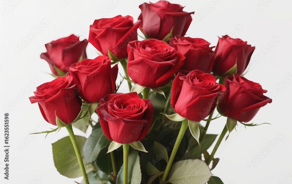 Fototapeta premium bouquet of red tulips