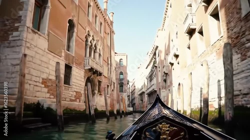 Gondola Ride Through Venice Canals A Dynamic Journey Through Historic Waterways.