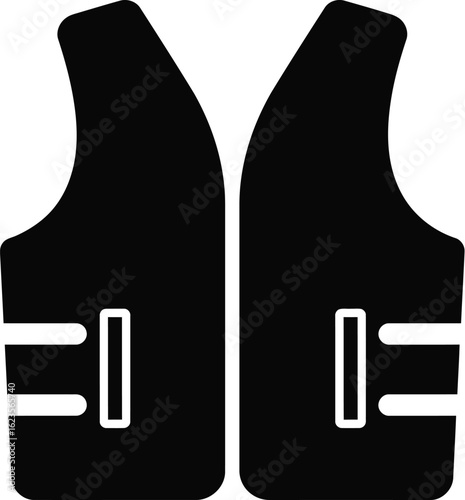 Black life vest icon