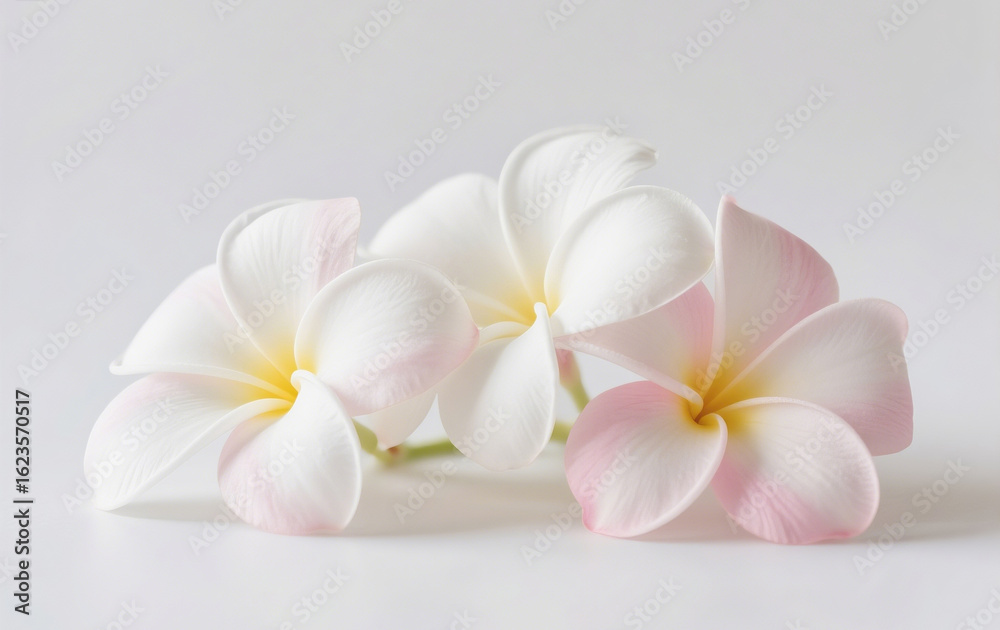 Naklejka premium white frangipani flowers