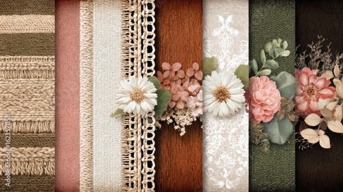 Floral Textures: Rustic & Elegant Design