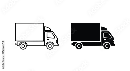 Delivery Truck Icon Illustration