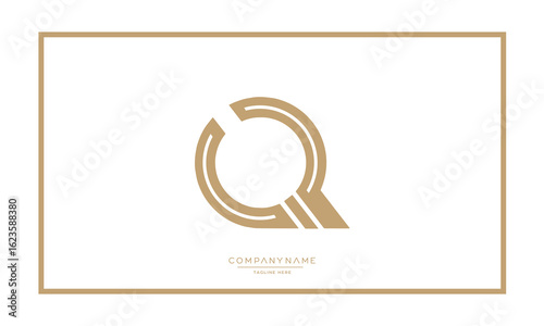 Alphabet letters Q or QQ logo monogram