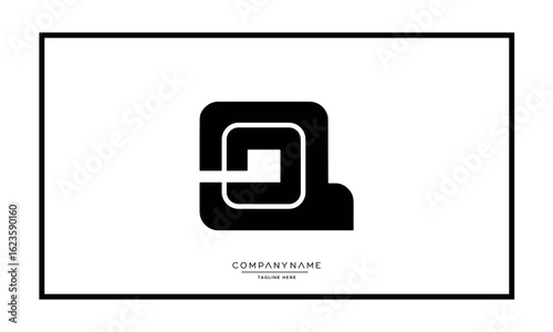 Alphabet letters Q or QQ logo monogram