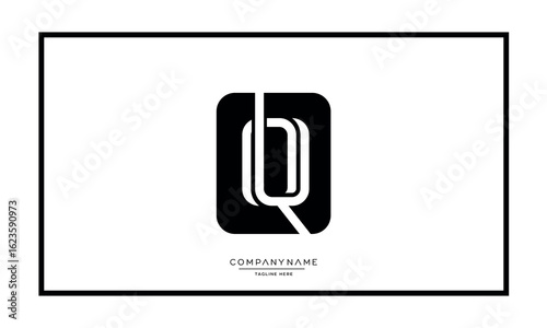 Alphabet letters Q or QQ logo monogram