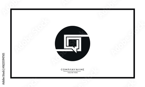 Alphabet letters Q or QQ logo monogram