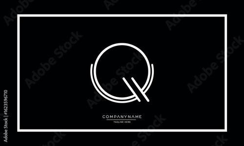 Alphabet letters Q or QQ logo monogram
