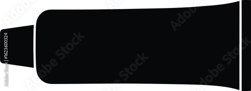 Black silhouette of a toothpaste tube