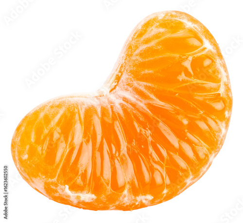 a piece of orange or tangerine isolated on white background