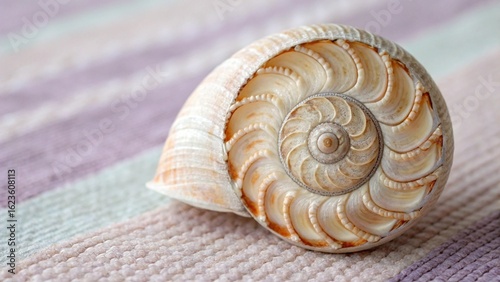 Quadro em tela seashell on a red background