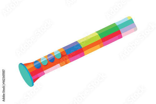Colorful recorder musical instrument with a playful design