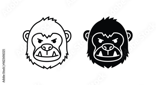 Angry Gorilla Face Icon