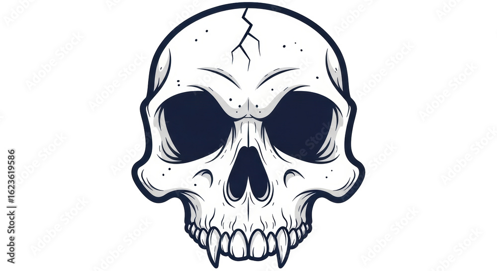 Fototapeta premium Isolated Skull Head