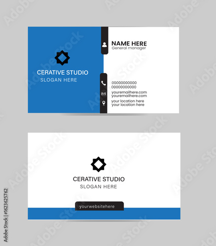  Business card  template, Clean professional  template, visiting card, 