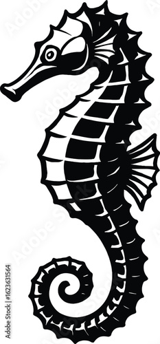 Black and White Vector Icon of a Catfish