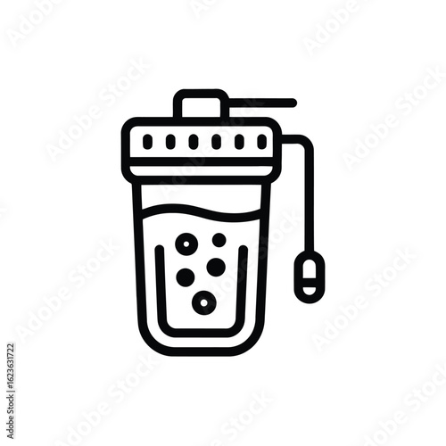 Protein Shaker with Mixing Ball and Bubbles for Fitness Enthusiasts and Healthy Lifestyle Drink