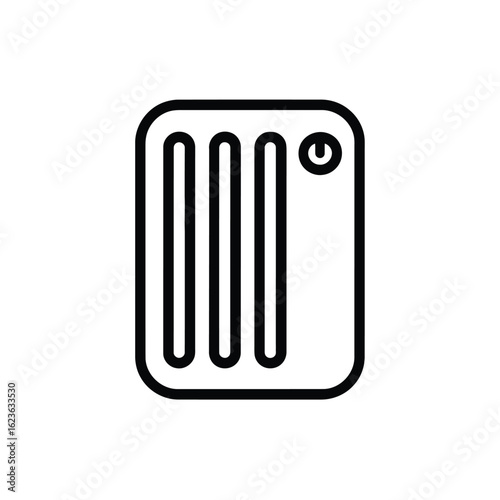 Modern Radiator Icon Symbol of Heating and Home Comfort Radiator for Cold Weather Illustration