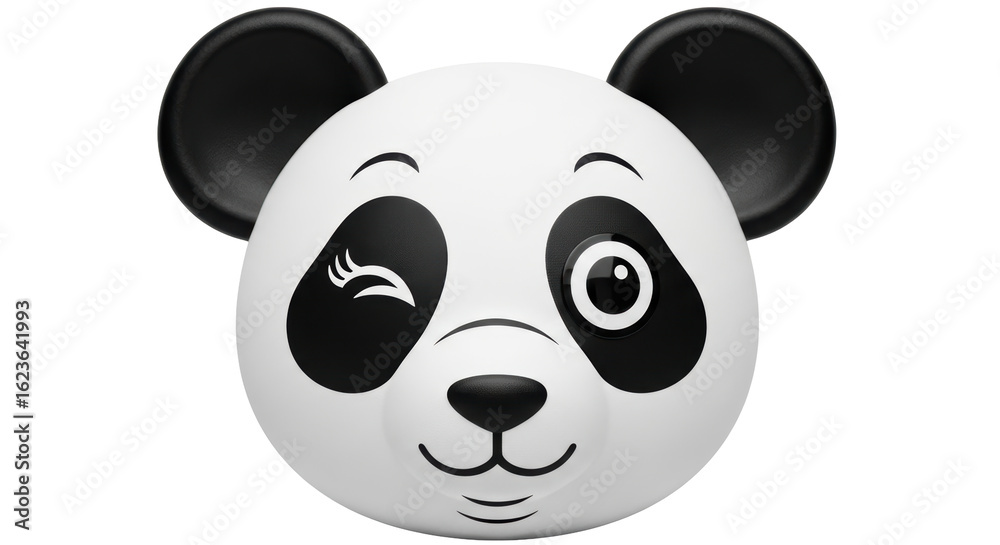 Obraz premium Isolated Cartoon Panda Head