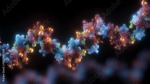 Dynamic cellularlevel footage showing ricin disrupting ribosome activity causing global darkening of protein synthesis indicators in a digital biology model.