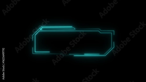 Wallpaper Mural neon rectangular frames with shining effects on dark background. Square box with bright neon lines. neon box pattern. neon pink lights wiggle on black background. Torontodigital.ca