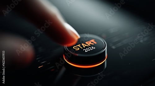 2026, 2025, 2027, silvester, start, neutsart, knopf, finger, drücken, jahreswechsel, button, start, 3d, rot, business, drängen, auffassung, auto, helfen, drücken, haltestelle, ruten, symbol, black, me
