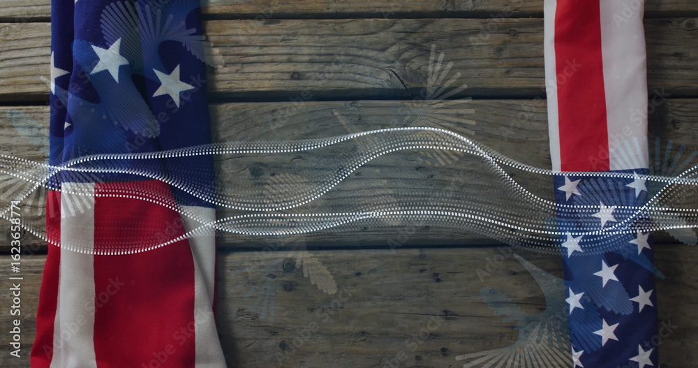 Naklejka premium Displaying pair of U